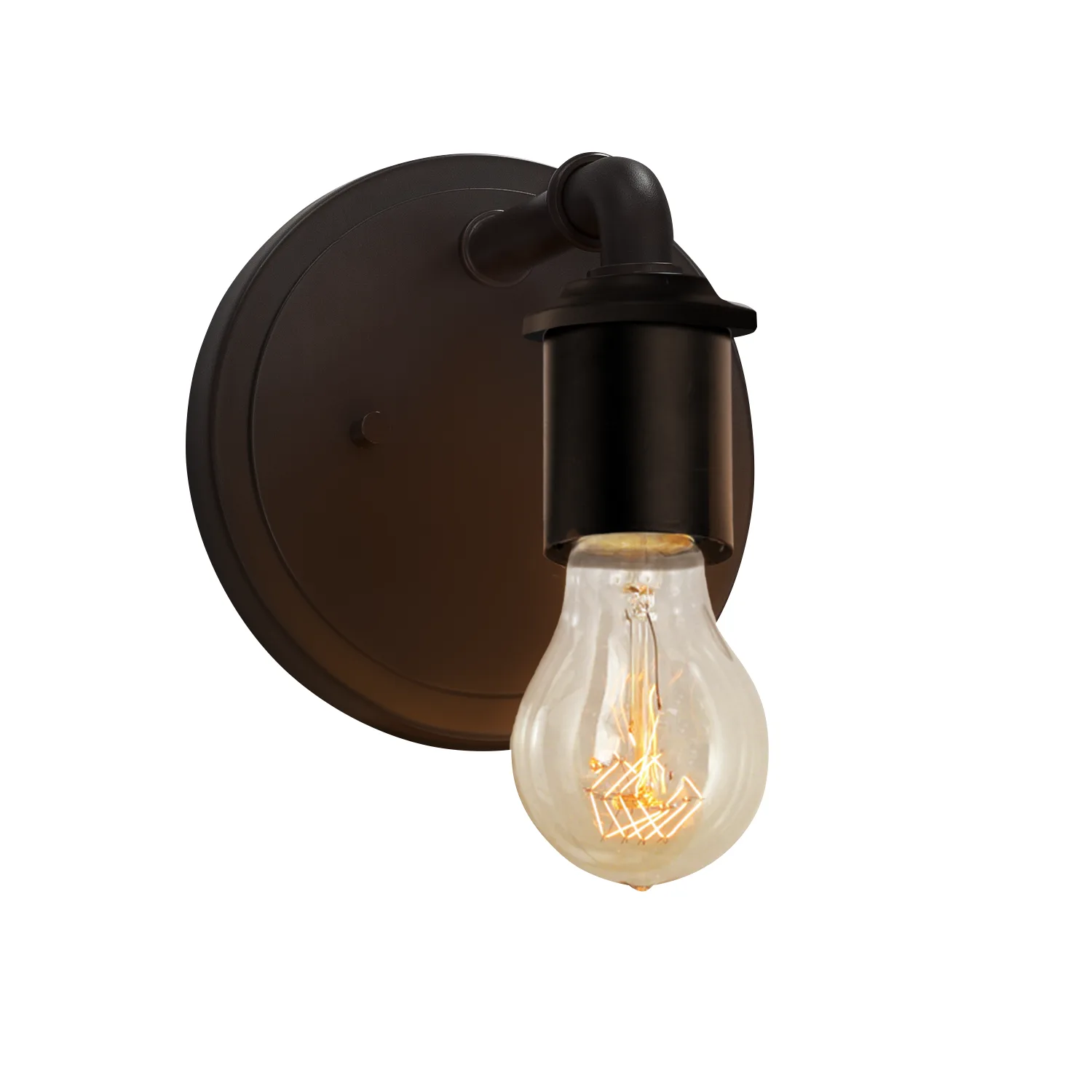 No Shade Material One Light Wall Sconce in Dark Bronze