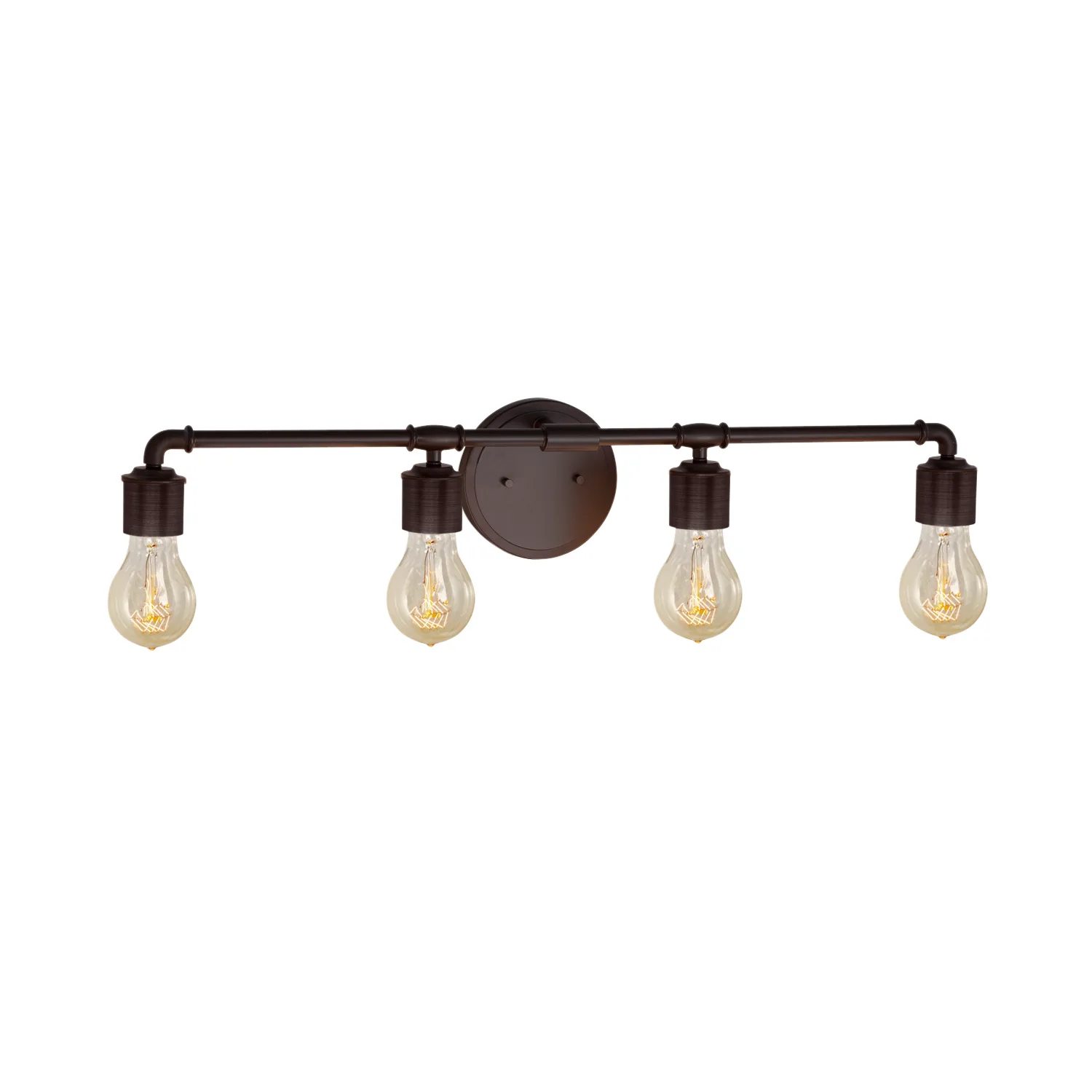 No Shade Material Four Light Bath Bar in Dark Bronze