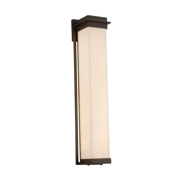 Collection: Porcelina Finish: Dark Bronze Glass: Faux Porcelain Resin Width: 6.00" Height: 24.00" Extension from Wall: 6.50" Top to Outlet: 2.75" Maximum Wattage: 14.00 W Bulb Type: LED Light Source: LED Light Output: 1190.00 lm Safety Listing: ETL Safety Rating: Wet LED