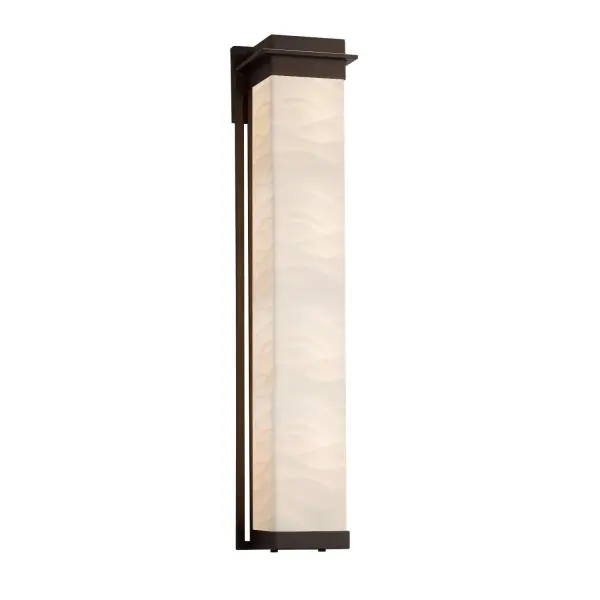 Collection: Porcelina Finish: Dark Bronze Glass: Faux Porcelain Resin Width: 7.00" Height: 36.00" Extension from Wall: 7.50" Top to Outlet: 2.75" Maximum Wattage: 22.00 W Light Source: LED Light Output: 1760.00 lm Safety Listing: ETL Safety Rating: Wet LED
