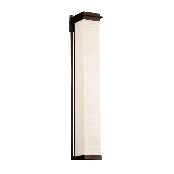 Collection: Porcelina Finish: Dark Bronze Glass: Faux Porcelain Resin Width: 8.00" Height: 48.00" Extension from Wall: 8.50" Top to Outlet: 2.75" Maximum Wattage: 30.00 W Light Source: LED Light Output: 2400.00 lm Safety Listing: ETL Safety Rating: Wet LED