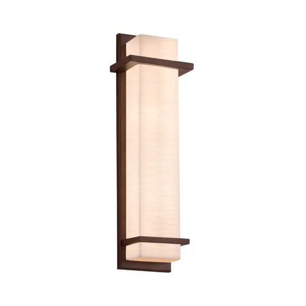 Collection: Porcelina Finish: Dark Bronze Glass: Faux Porcelain Resin Width: 6.00" Height: 20.00" Extension from Wall: 4.00" Top to Outlet: 10.00" Maximum Wattage: 18.00 W Light Source: LED Light Output: 1440.00 lm Safety Listing: ETL Safety Rating: Wet ADA LED