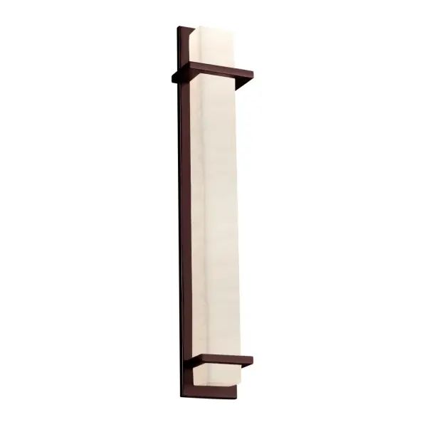 Collection: Porcelina Finish: Dark Bronze Glass: Faux Porcelain Resin Width: 7.00" Height: 36.00" Extension from Wall: 4.00" Top to Outlet: 18.00" Maximum Wattage: 32.00 W Light Source: LED Light Output: 2560.00 lm Safety Listing: ETL Safety Rating: Wet ADA LED