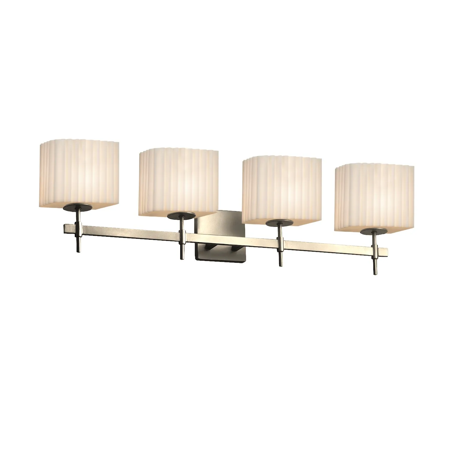 Porcelina Four Light Bath Bar in Brushed Nickel