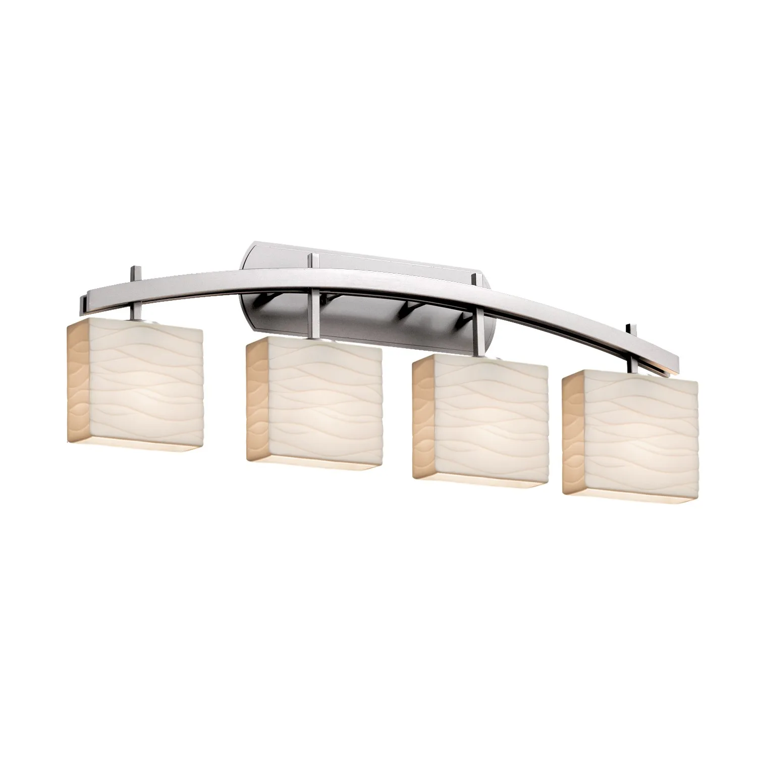 Porcelina Four Light Bath Bar in Brushed Nickel