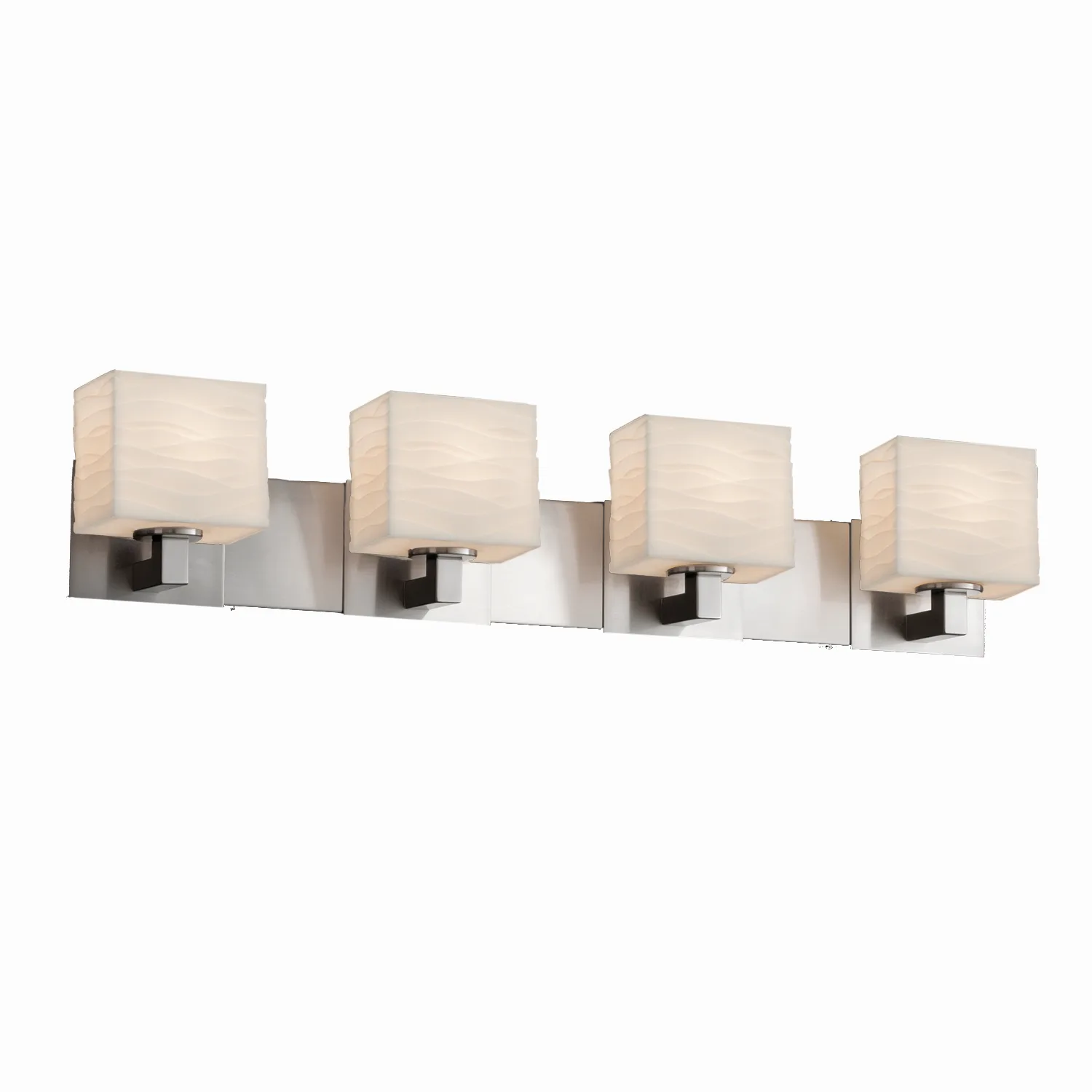 Porcelina Four Light Bath Bar in Brushed Nickel