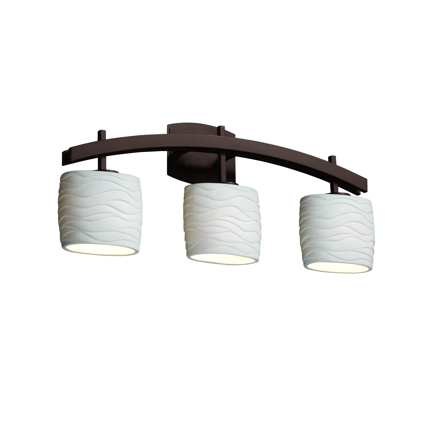 Limoges Three Light Bath Bar in Dark Bronze