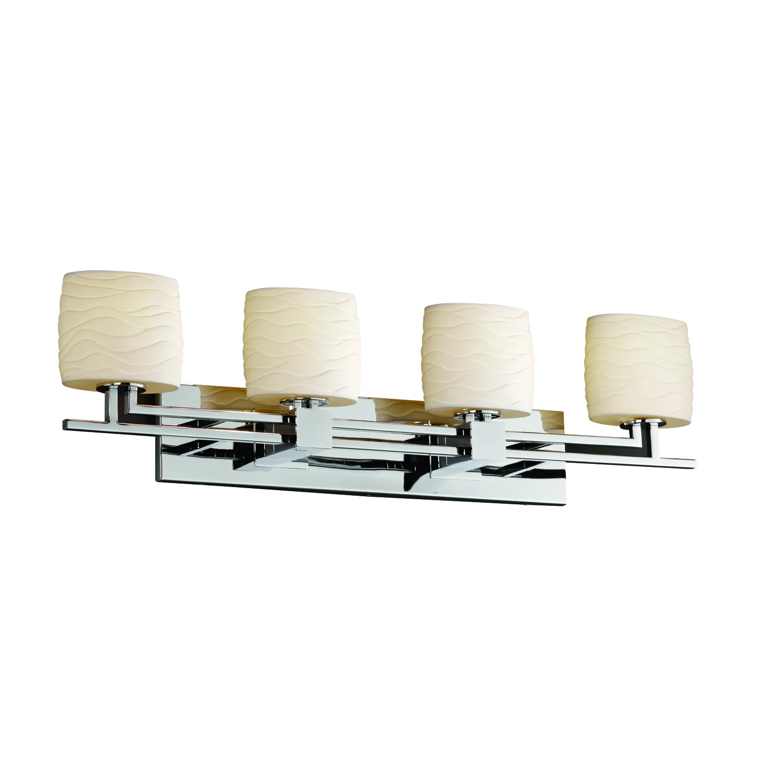 Limoges Four Light Bath Bar in Polished Chrome