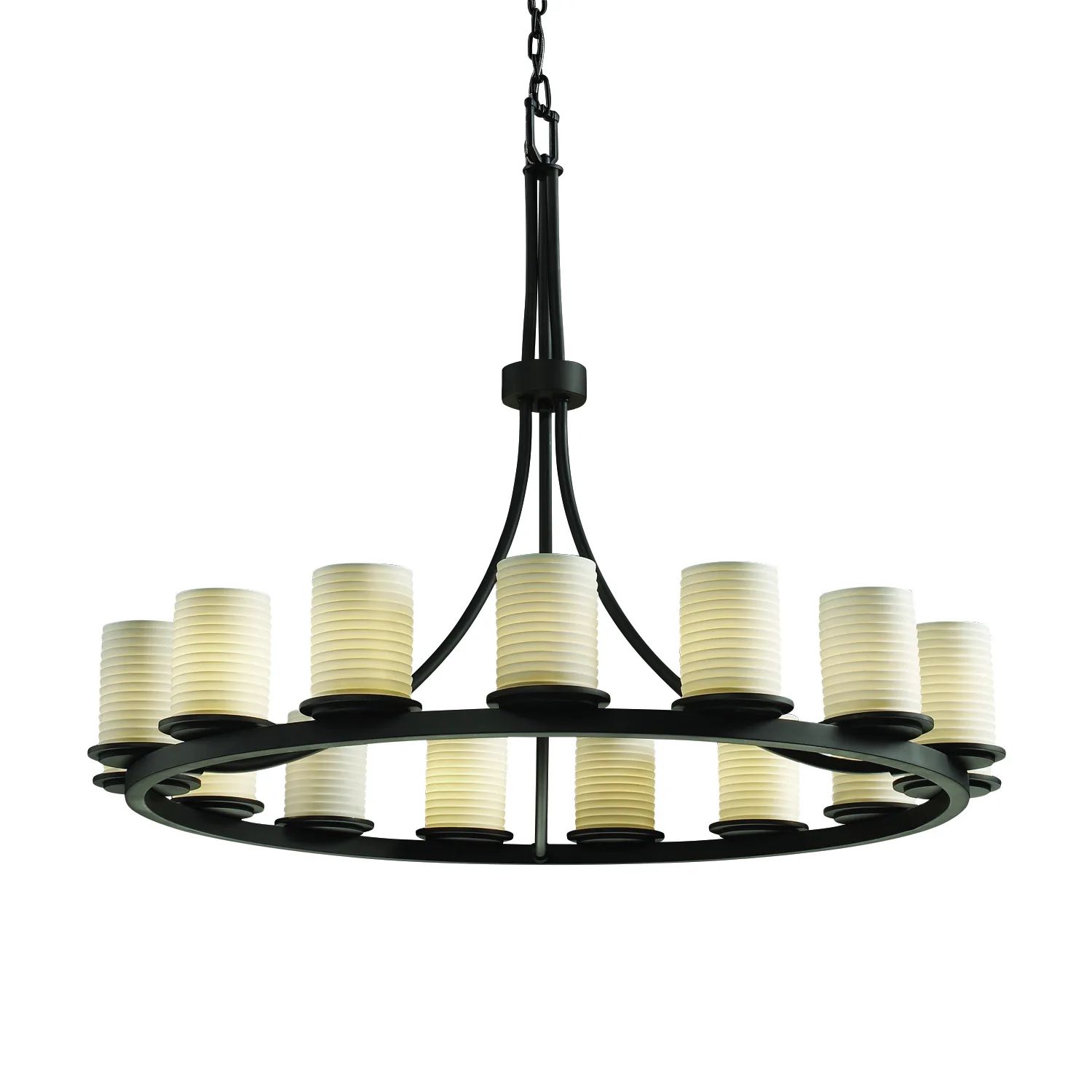 Limoges 15 Light Chandelier in Matte Black