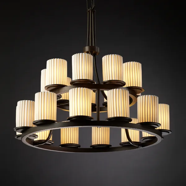 Limoges 21 Light Chandelier in Dark Bronze