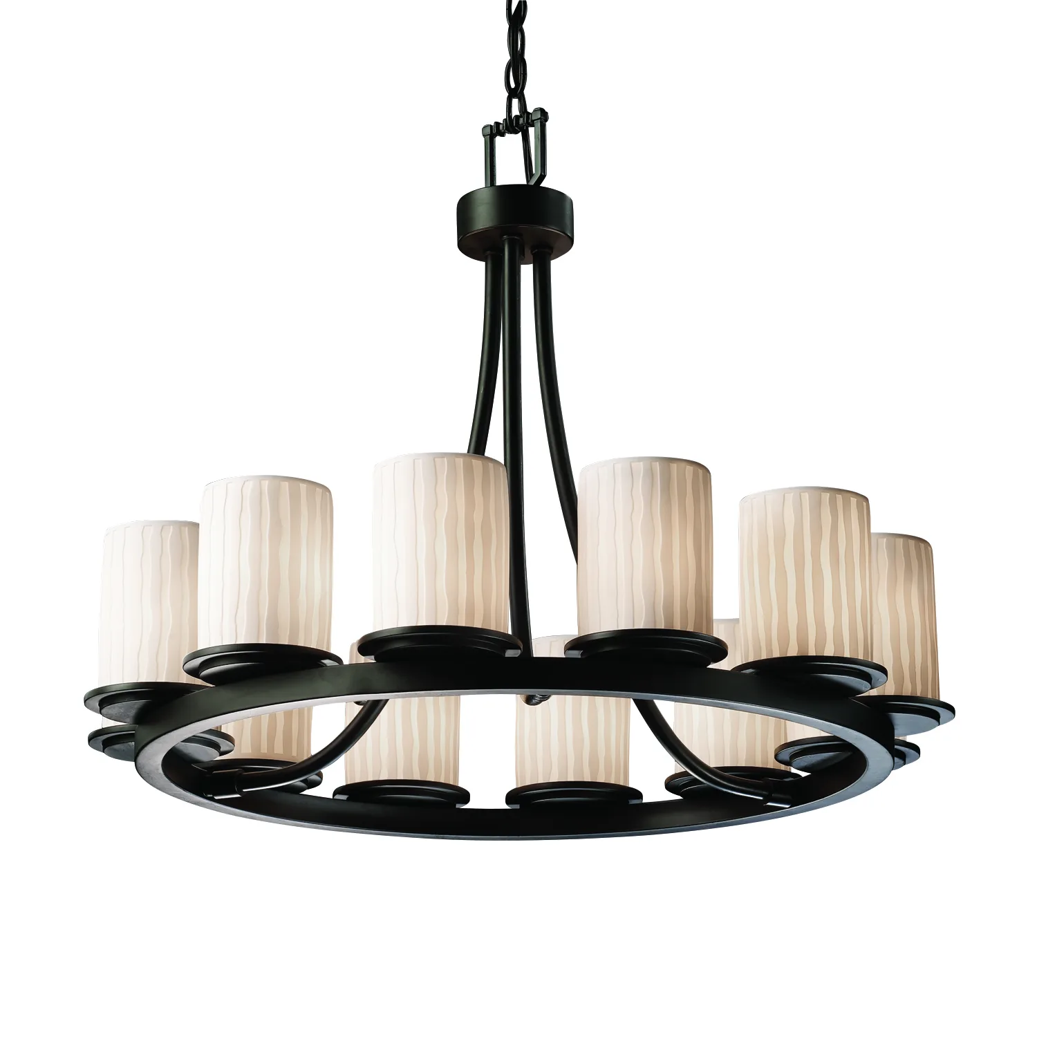 Limoges 12 Light Chandelier in Matte Black