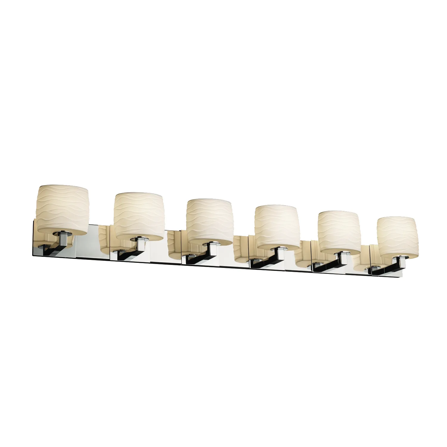 Limoges Six Light Bath Bar in Polished Chrome