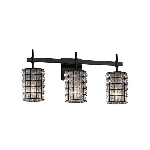 Collection: Wire Glass Finish: Matte Black Glass: Wire Cage w/ Blown Glass Notes: This fixture can be installed as an uplight or downlight Width: 22.00" Height: 9.50" Extension from Wall: 5.25" Top to Outlet: 6.50" Number of Bulbs: 3 Maximum Wattage: 100.00 W Bulb Type: A19 Safety Listing: Damp Safety Rating: Damp