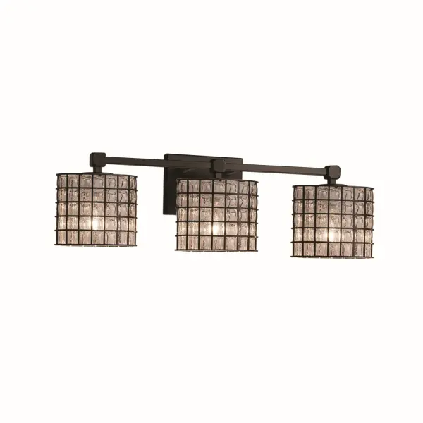 Collection: Wire Glass Finish: Matte Black Glass: Wire Cage w/ Blown Glass Notes: This fixture can be installed as an uplight or downlight Width: 24.50" Height: 7.75" Extension from Wall: 5.25" Top to Outlet: 5.50" Number of Bulbs: 3 Maximum Wattage: 100.00 W Bulb Type: A19 Safety Listing: Damp Safety Rating: Damp