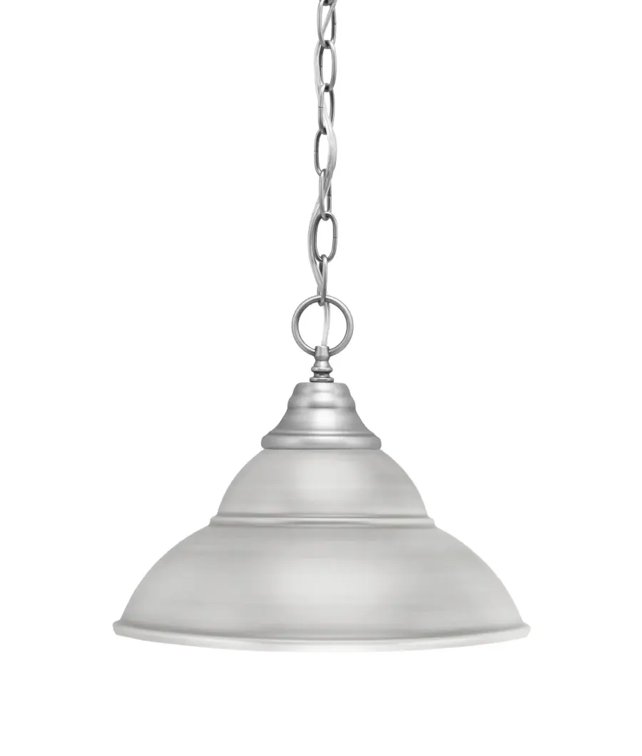 Toltec Lighting Chain Hung Pendant with Double Bubble Metal Shade - Image 1