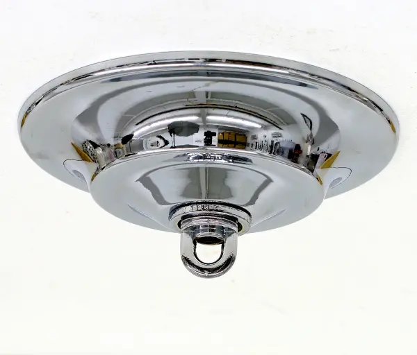 Chrome Double Bubble Metal Shade Pendant - Image 3