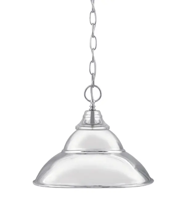Chrome Double Bubble Metal Shade Pendant - Image 1