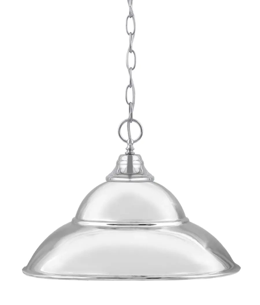 Chrome Double Bubble Metal Pendant Light - Image 1