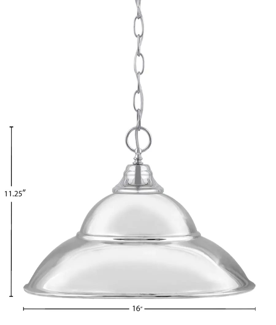 Chrome Double Bubble Metal Pendant Light - Image 2
