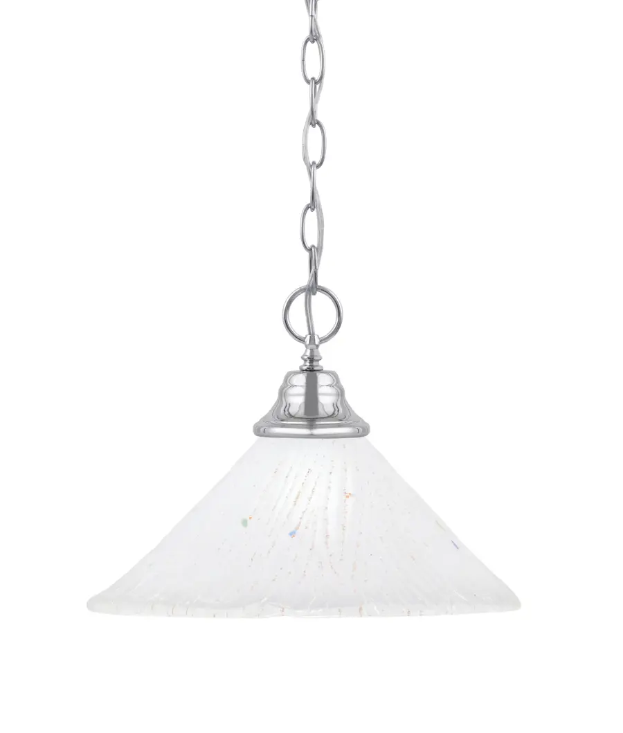 Toltec Lighting Chain Hung Pendant with Frosted Crystal Glass - Image 1