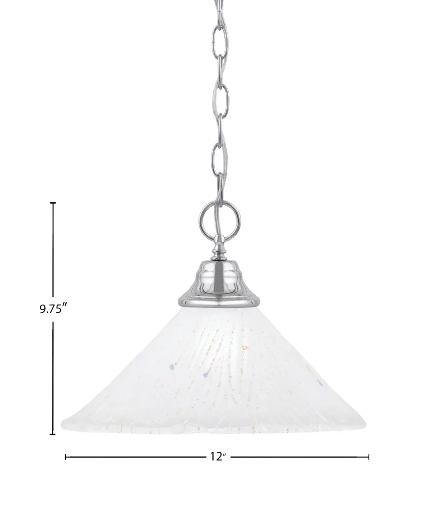 Toltec Lighting Chain Hung Pendant with Frosted Crystal Glass - Image 2