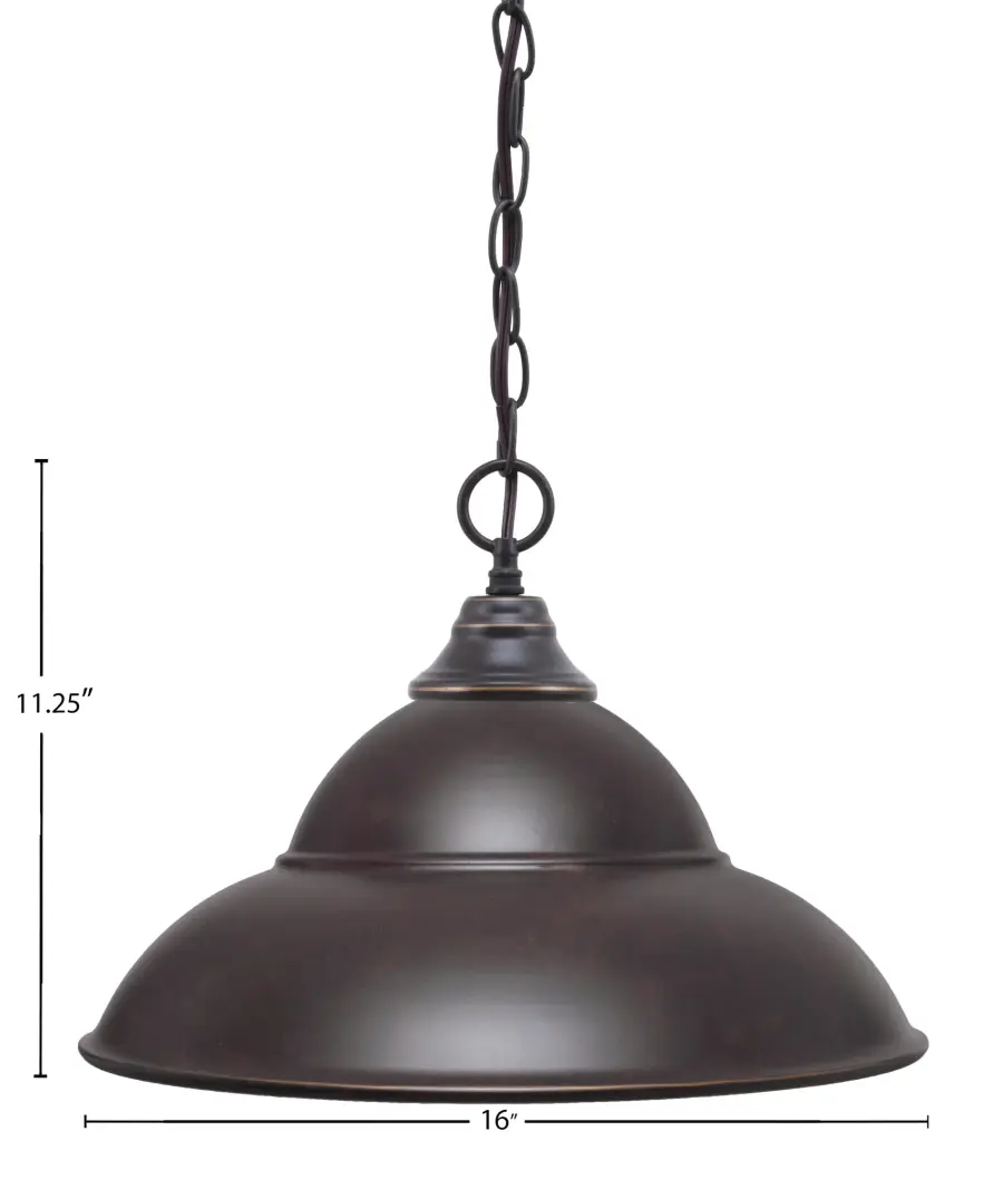 Dark Granite Double Bubble Metal Pendant - Image 2