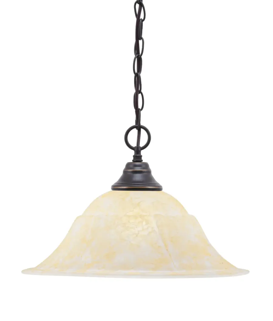 Chain Hung Pendant with Frosted Crystal Glass - Image 1