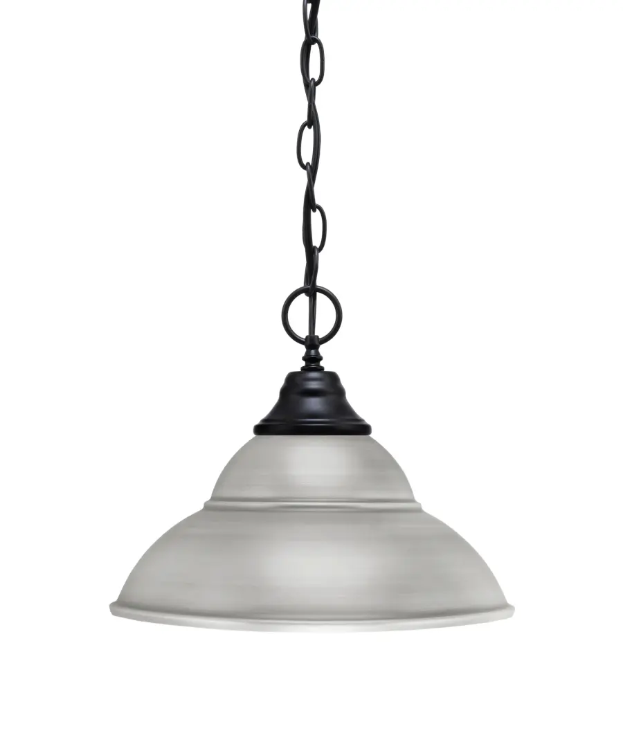 Toltec Lighting Chain Hung Pendant with Double Bubble Metal Shade - Image 1