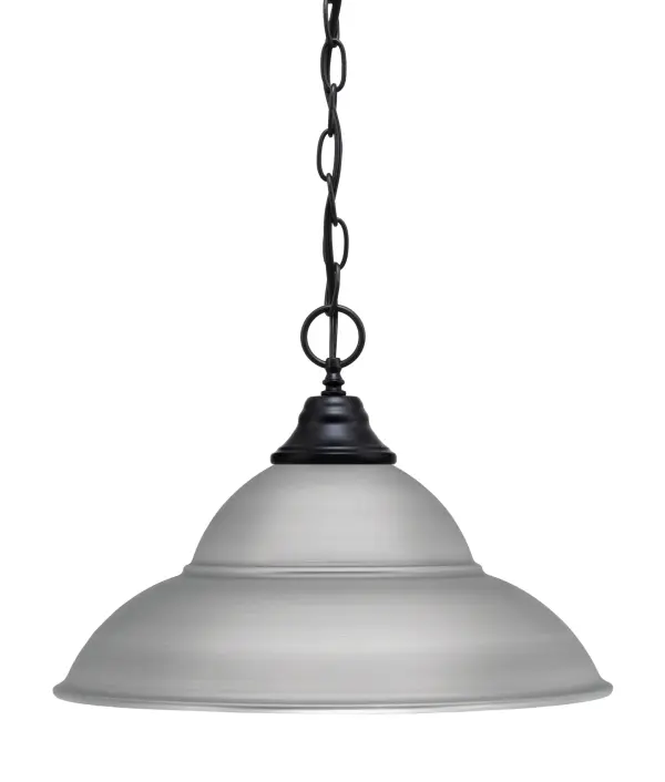 Toltec Lighting Chain Hung Pendant with Double Bubble Metal Shade - Image 1