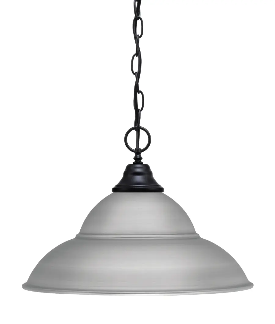Toltec Lighting Chain Hung Pendant with Double Bubble Metal Shade - Image 1