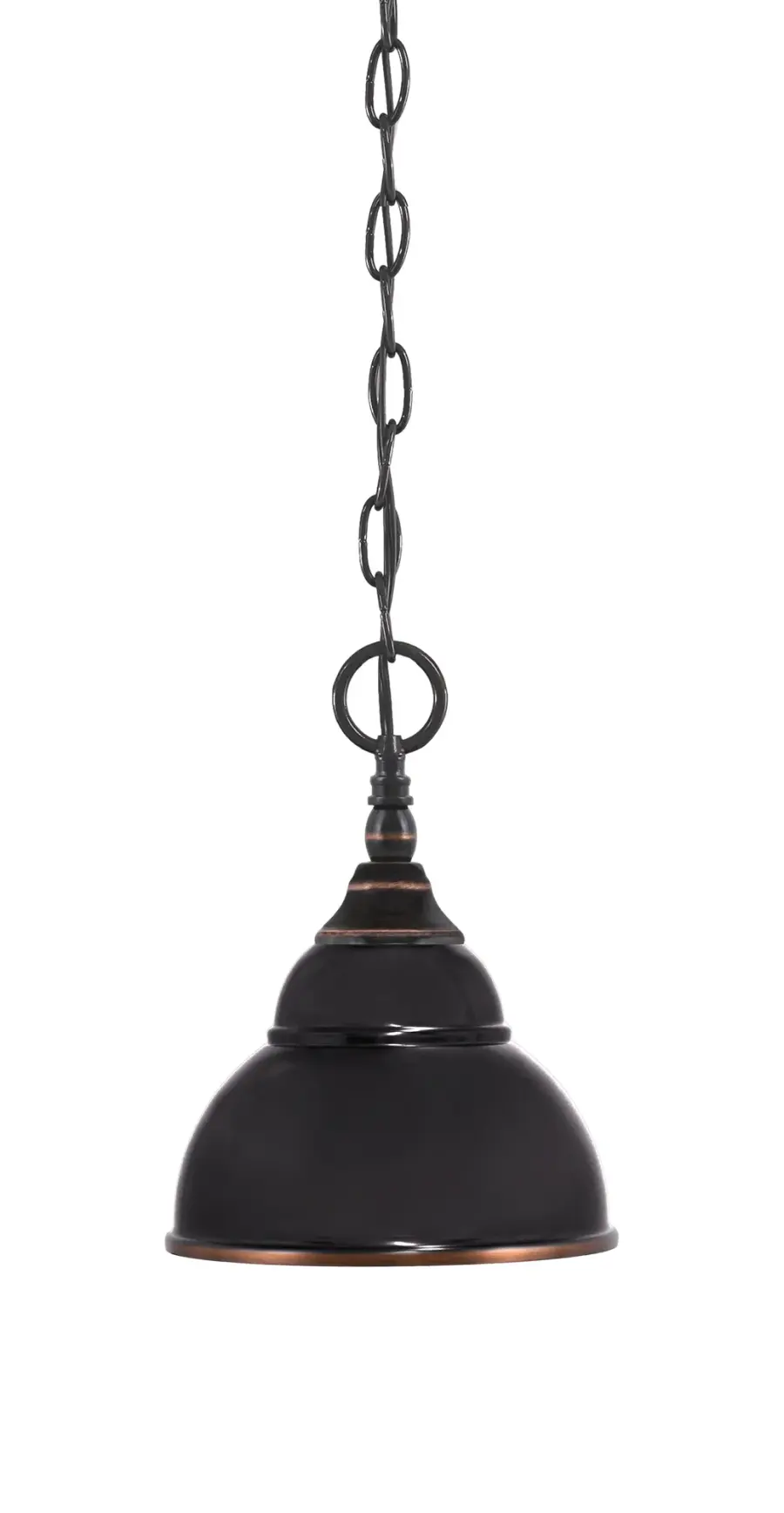 Black Copper Double Bubble Mini Pendant - Image 1