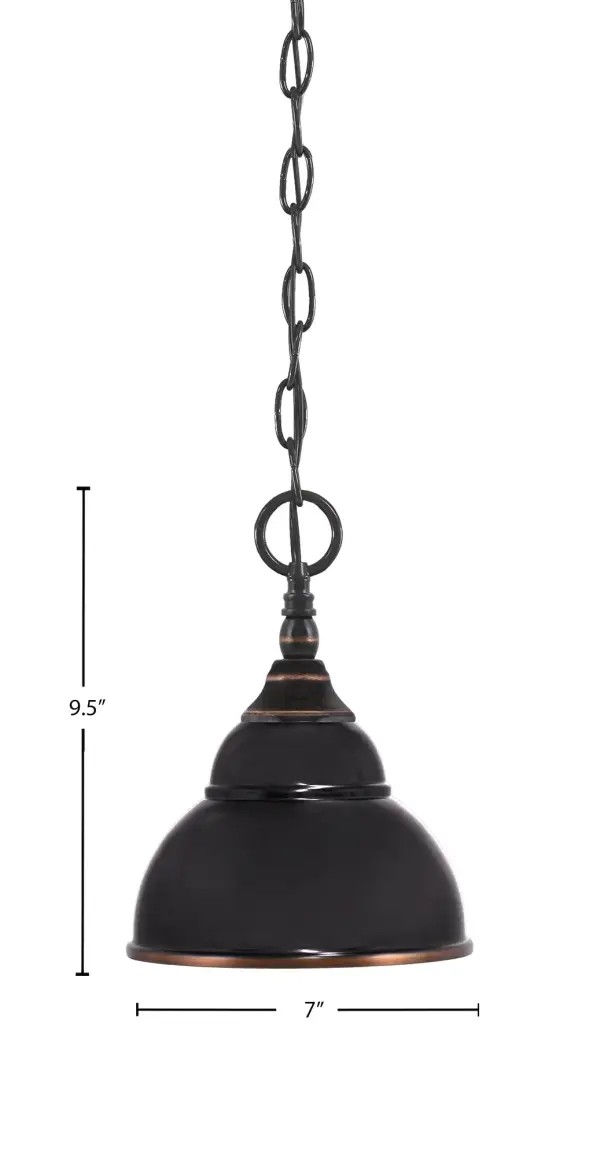 Black Copper Double Bubble Mini Pendant - Image 2