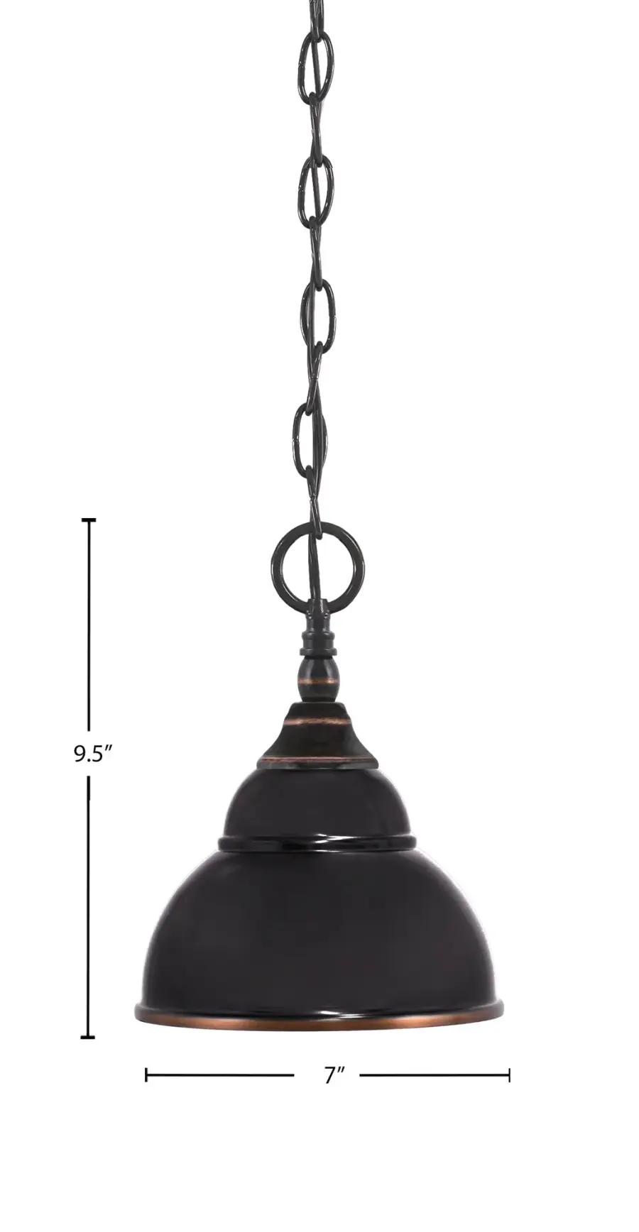 Black Copper Double Bubble Mini Pendant - Image 2