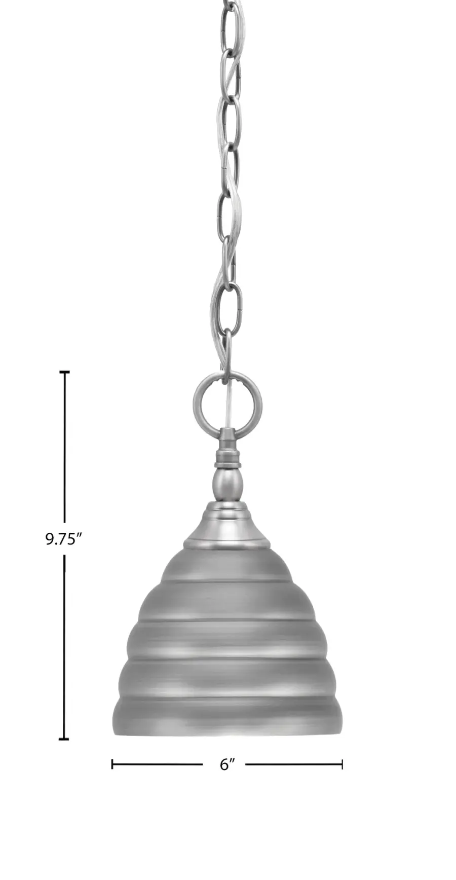 Brushed Nickel Beehive Mini Pendant - Image 2