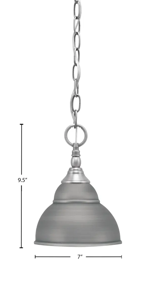 Brushed Nickel Double Bubble Mini Pendant - Image 2
