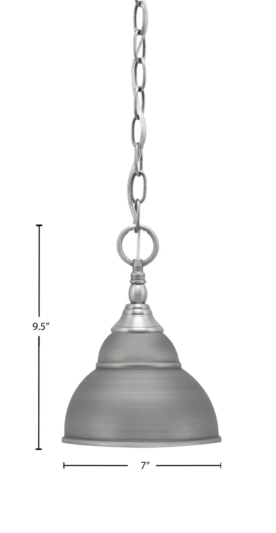 Brushed Nickel Double Bubble Mini Pendant - Image 2