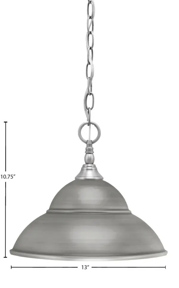 Brushed Nickel Double Bubble Mini Pendant - Image 2