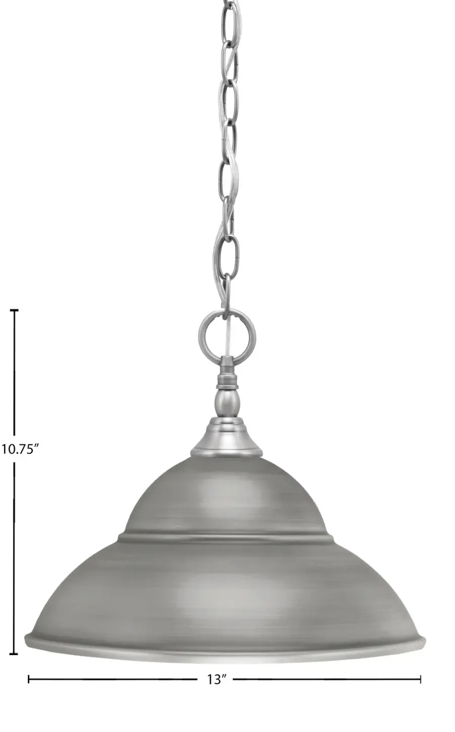 Brushed Nickel Double Bubble Mini Pendant - Image 2
