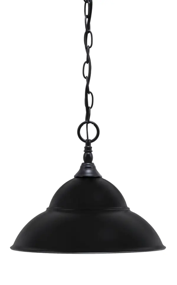 This versatile mini pendant combines industrial style with modern sophistication. The unique double bubble metal shade in matte black finish creates visual interest while the adjustable chain allows customization for various ceiling heights and applications.