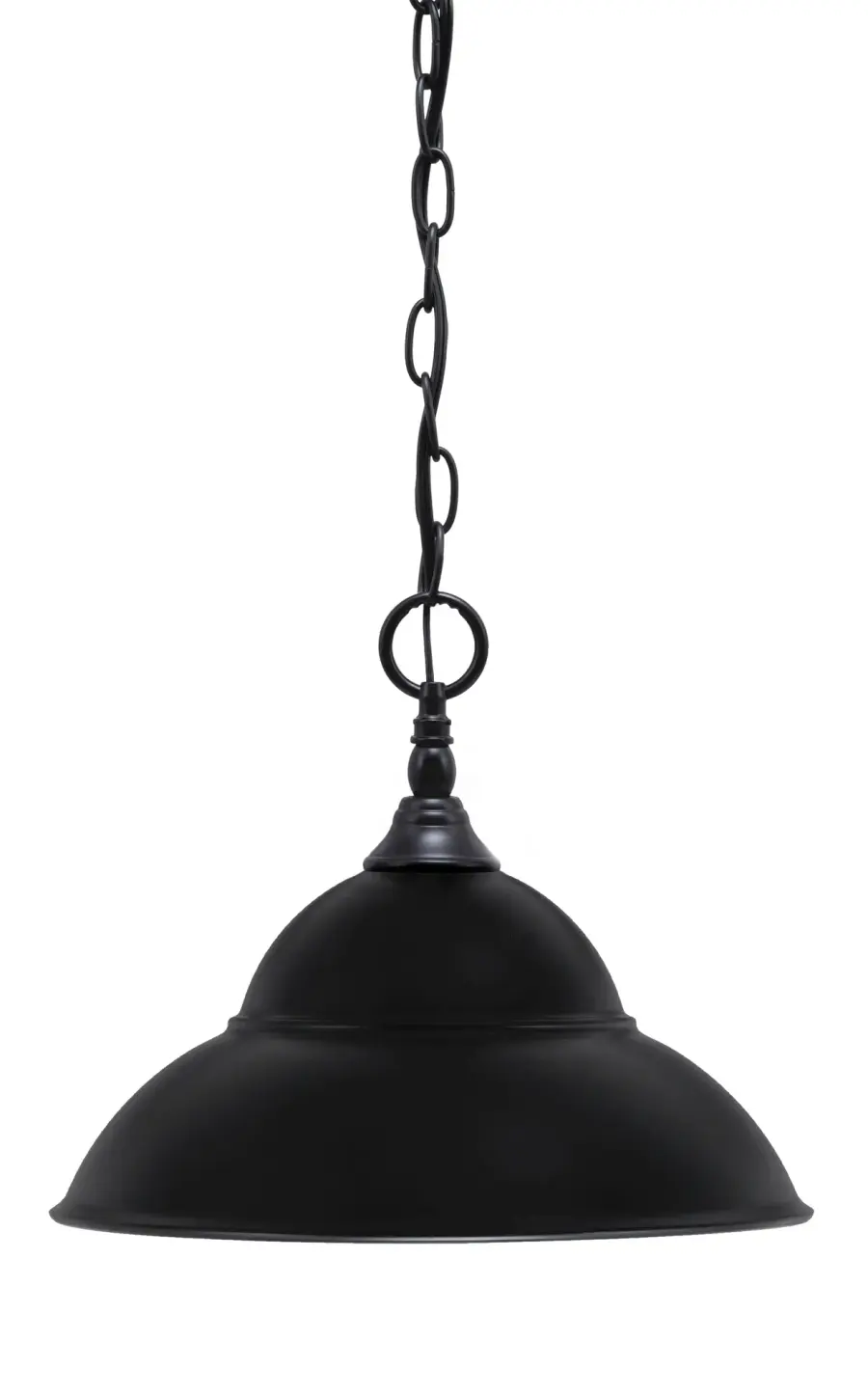 Toltec Lighting Chain Hung Mini Pendant with Double Bubble Metal Shade - Image 1