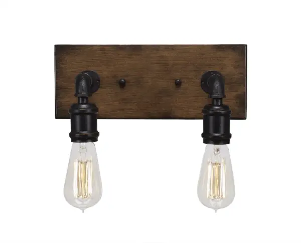 Portland 2 Light Bath Bar with Amber Antique Bulbs - Image 1