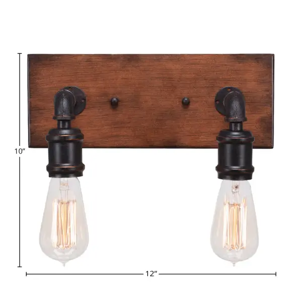 Portland 2 Light Bath Bar with Amber Antique Bulbs - Image 2