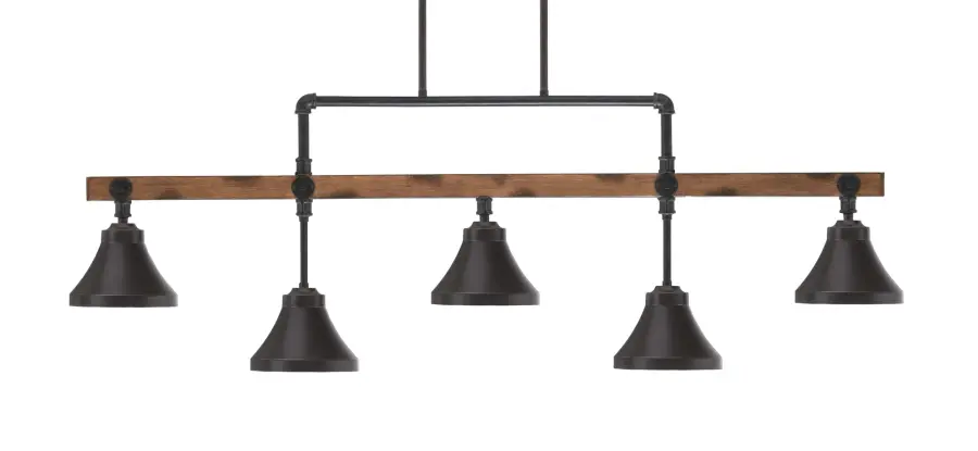 Portland 5-Light Island Chandelier in Dark Granite - Image 1