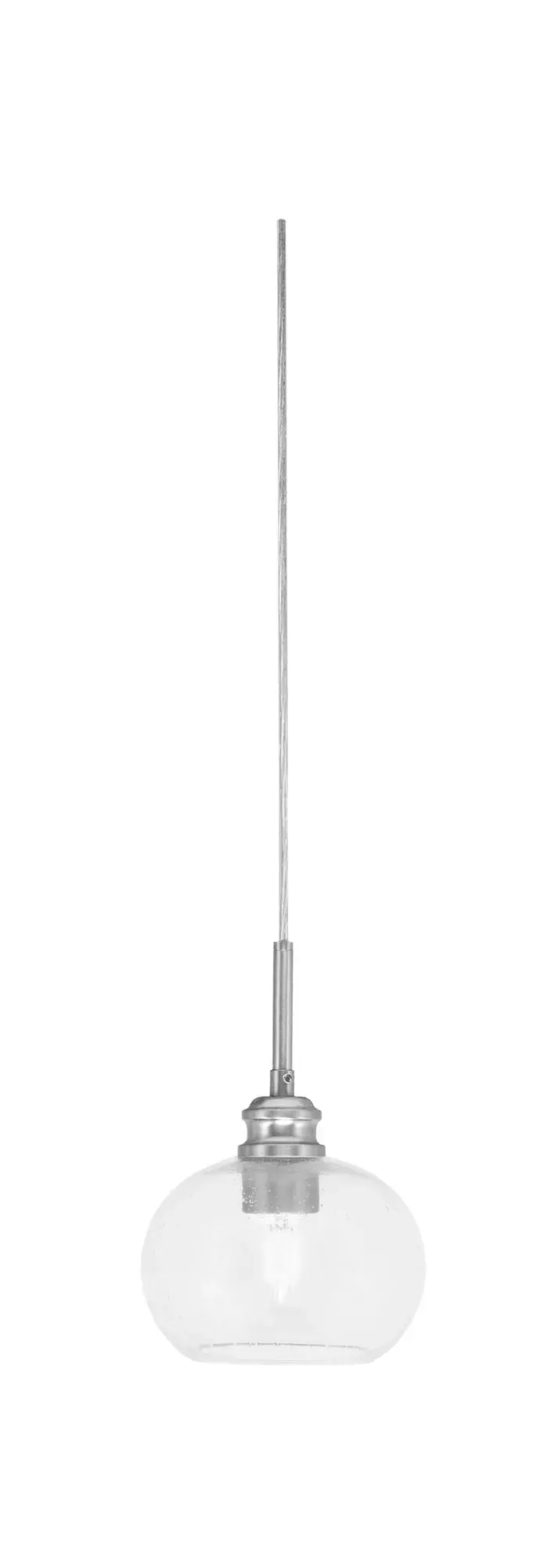 Edge Cord Mini Pendant with Clear Bubble Glass - Image 1
