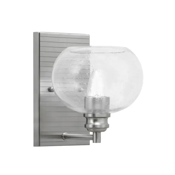 Edge Wall Sconce with Clear Bubble Glass - Image 1