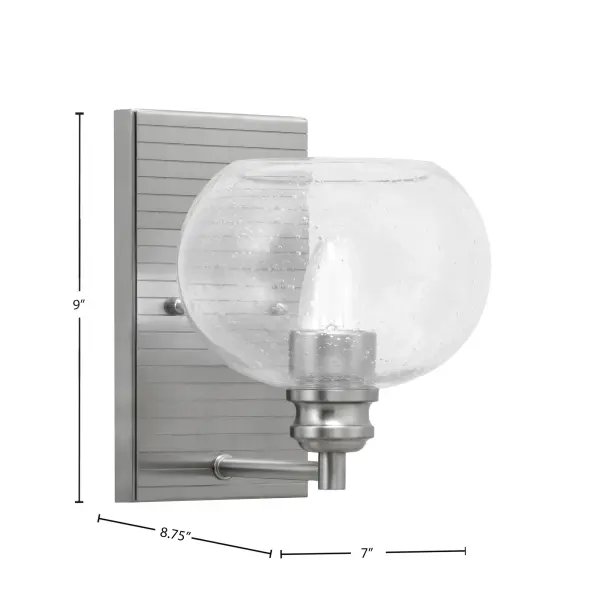 Edge Wall Sconce with Clear Bubble Glass - Image 2