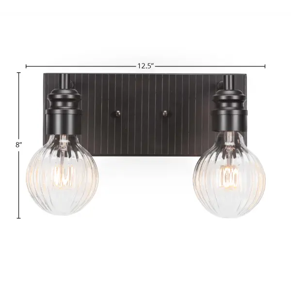 The Edge 2 Light Bath Bar combines modern styling with practical functionality. Its espresso finish adds warmth while the included 4-watt LED bulbs provide bright, energy-efficient illumination perfect for bathroom vanities. - alternate view