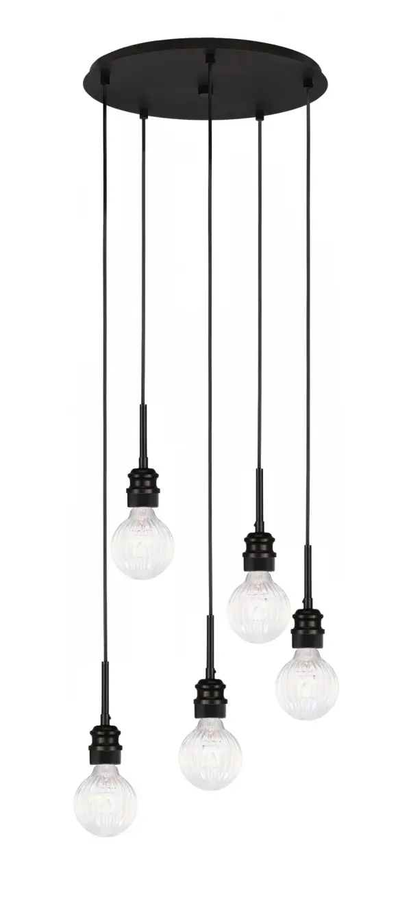 Edge 5-Light Cluster Pendant in Espresso