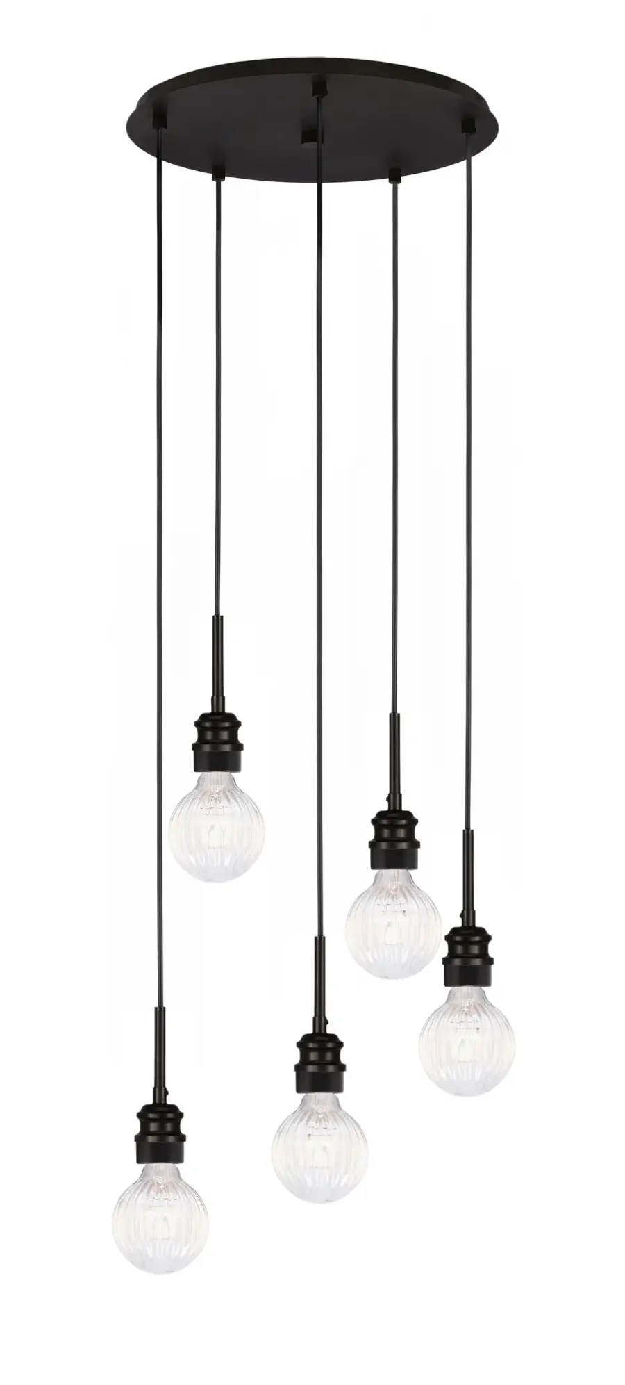 Edge 5-Light Cluster Pendant in Espresso