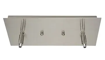 Edge 6 Light Island Light in Brushed Nickel with Clear Bubble Glass - Image 3